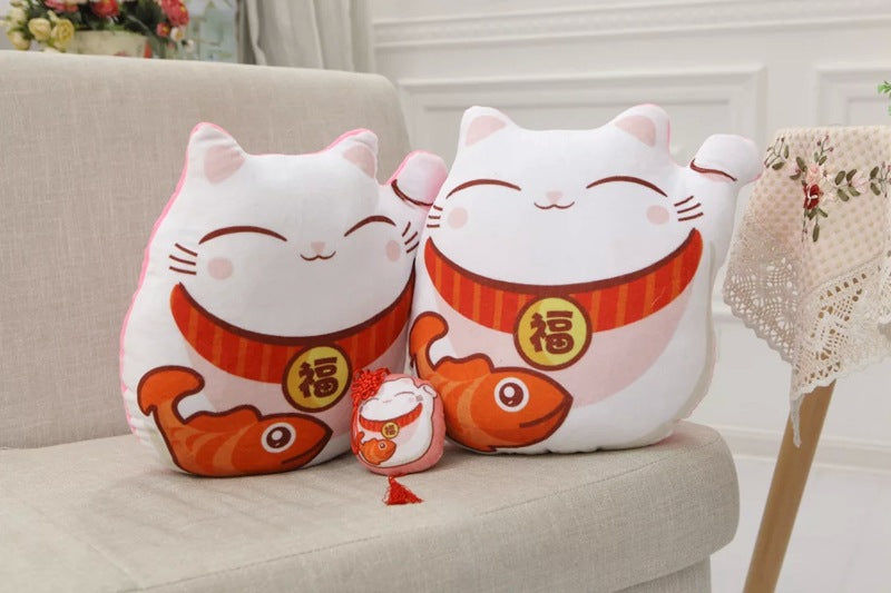 #403 traditonal fortune cat cushion waist pillow kawaii cute soft stuffed plush toys best gift baby gift for office 40 cm