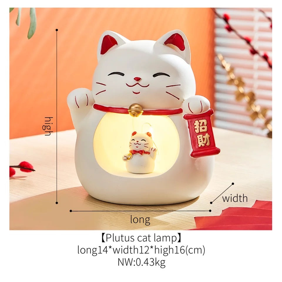 #133 fortune cat night light home deco ornanments lucky cat maneki neko best gift