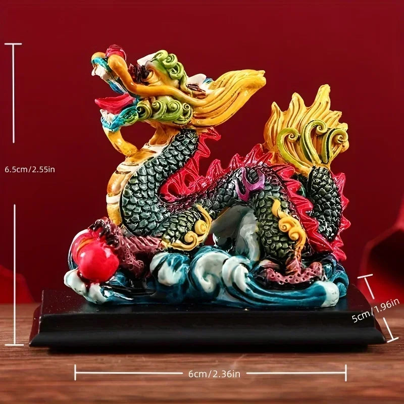 #HD1035 Dragon figurine Dragon Statue Zodiac Chinese Feng Shui Home Office Decoration Tabletop Decor Ornaments Gifts
