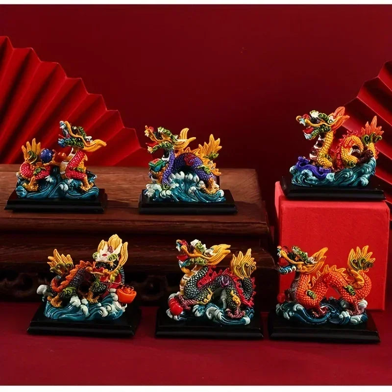#HD1035 Dragon figurine Dragon Statue Zodiac Chinese Feng Shui Home Office Decoration Tabletop Decor Ornaments Gifts