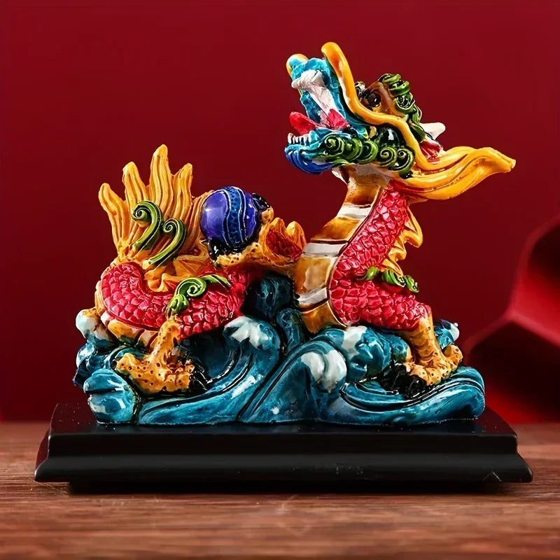 #HD1035 Dragon figurine Dragon Statue Zodiac Chinese Feng Shui Home Office Decoration Tabletop Decor Ornaments Gifts