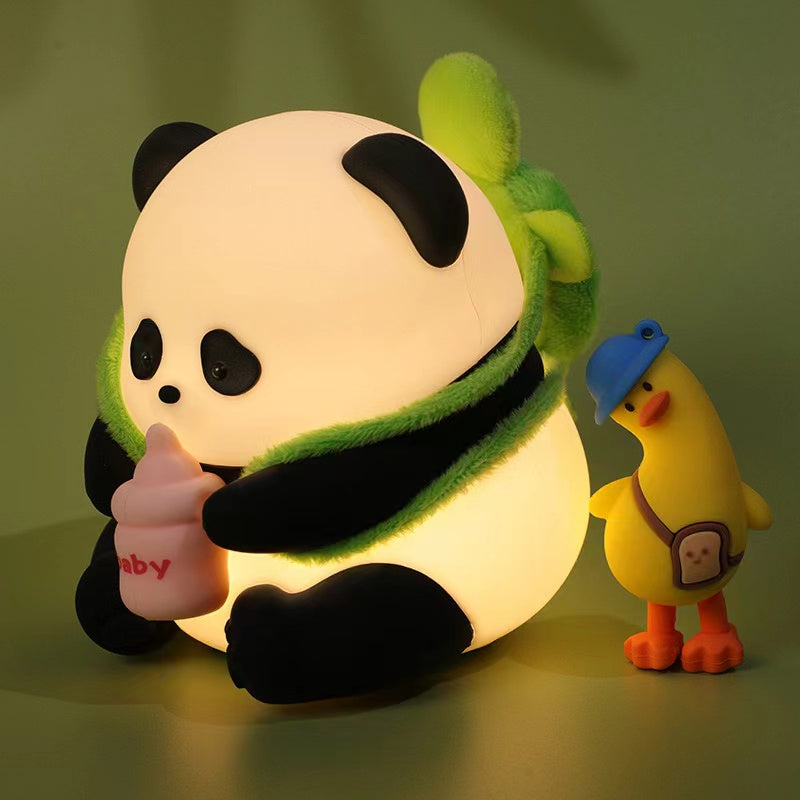 #HA1041 Panda hug bedlight led night light lamp USB chargable cute  gift girl