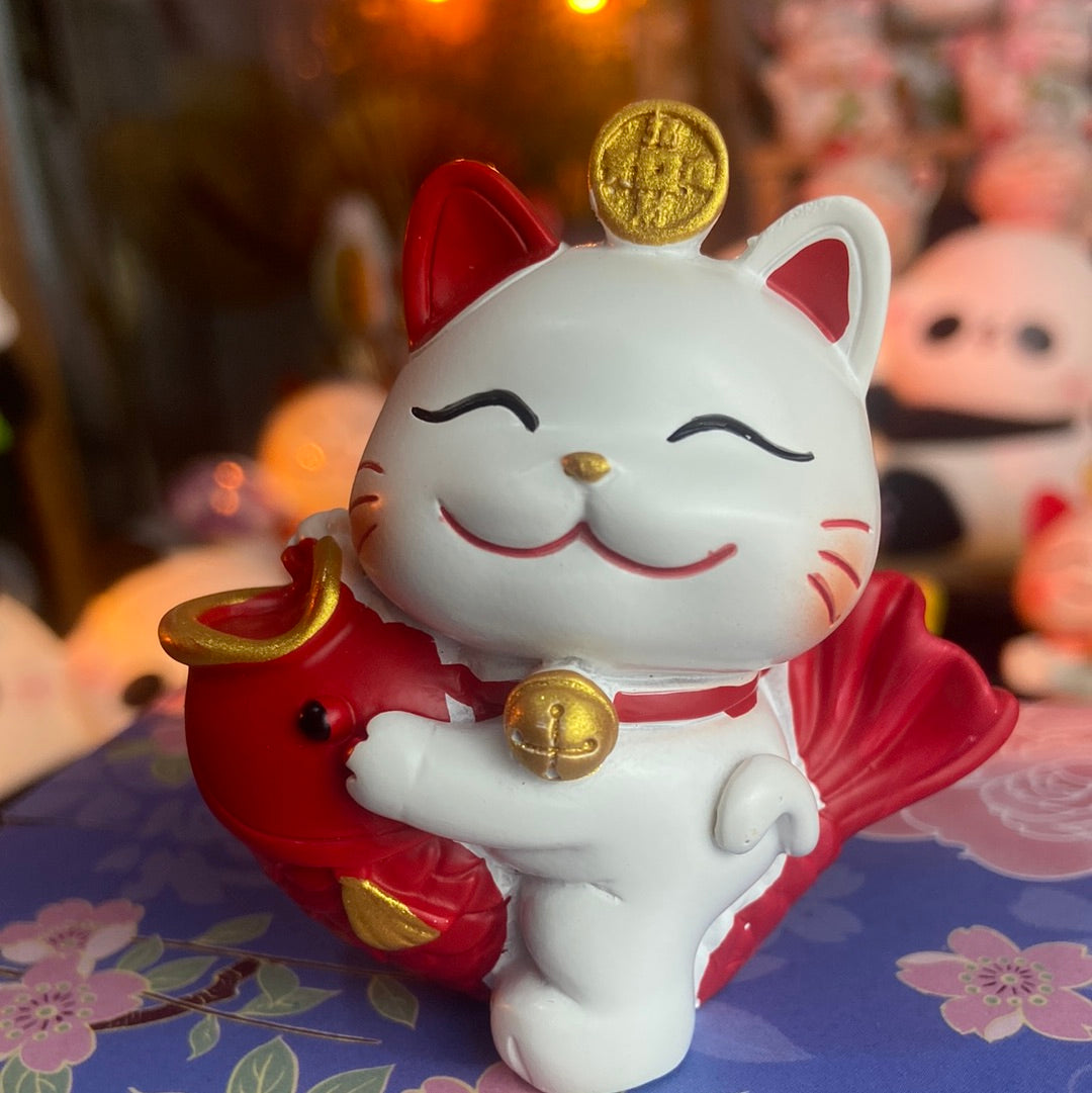#HD1008 happy Nodding wobbling cat girl fortune cat lucky cat home deco figurine car decoration