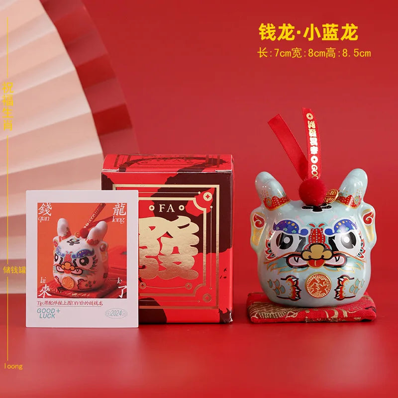 #HD1036 Dragon money bank lucky dragon creative ceramic zodiac dragon decoration
