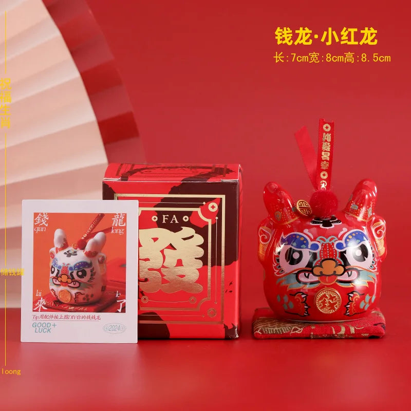 #HD1036 Dragon money bank lucky dragon creative ceramic zodiac dragon decoration