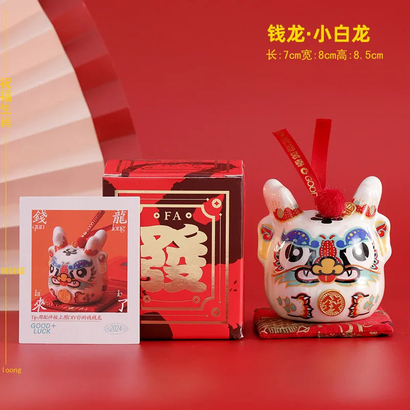 #HD1036 Dragon money bank lucky dragon creative ceramic zodiac dragon decoration
