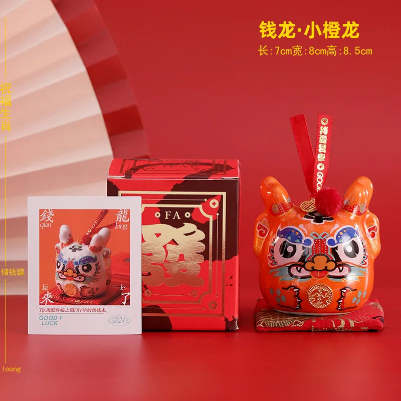 #HD1036 Dragon money bank lucky dragon creative ceramic zodiac dragon decoration