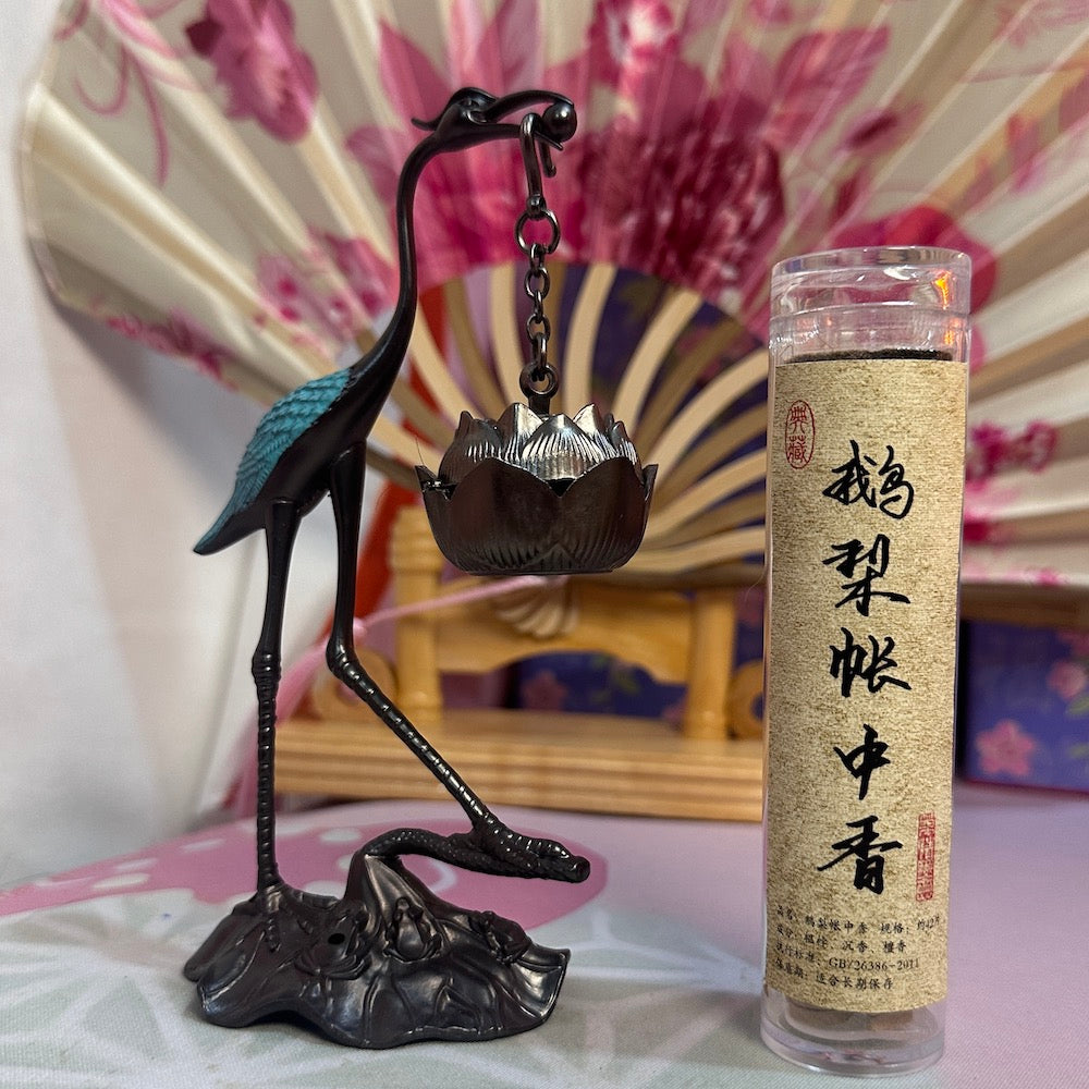 #HD1039 Crane Incense Burner VINTAGE Backflow Smoke Water Fall Incense Holder Burner Stove For Cones Coils Aromatherapy Burner