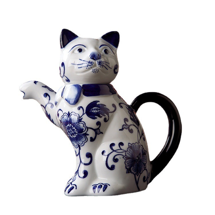#HD1044 Milk pot wine container Cute Lucky Cat Porcelain Tea pot Creative Maneki Neko tea pot