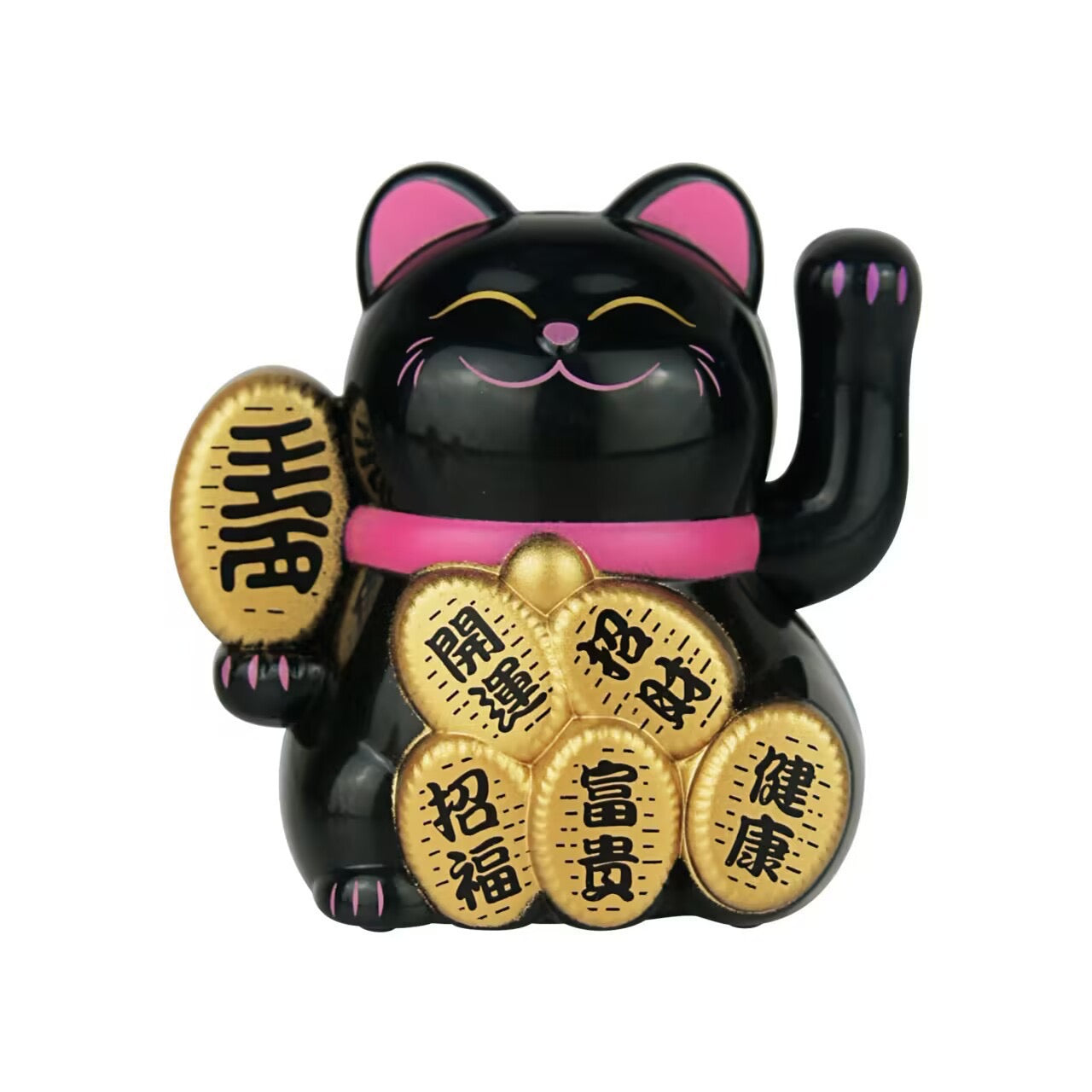 #HD1045 2 inch Mini Solar Waving Lucky Cat Car Decoration Home Desktop Ornaments