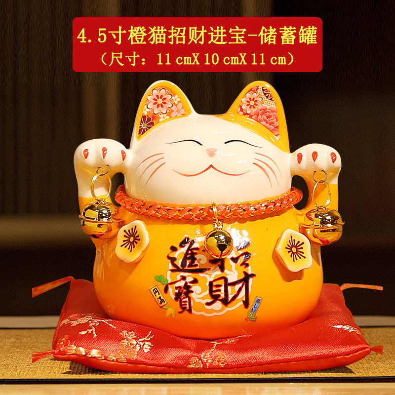 HD#1017 new style fortune cat money bank maneki neko  home deco ceramic lucky cat