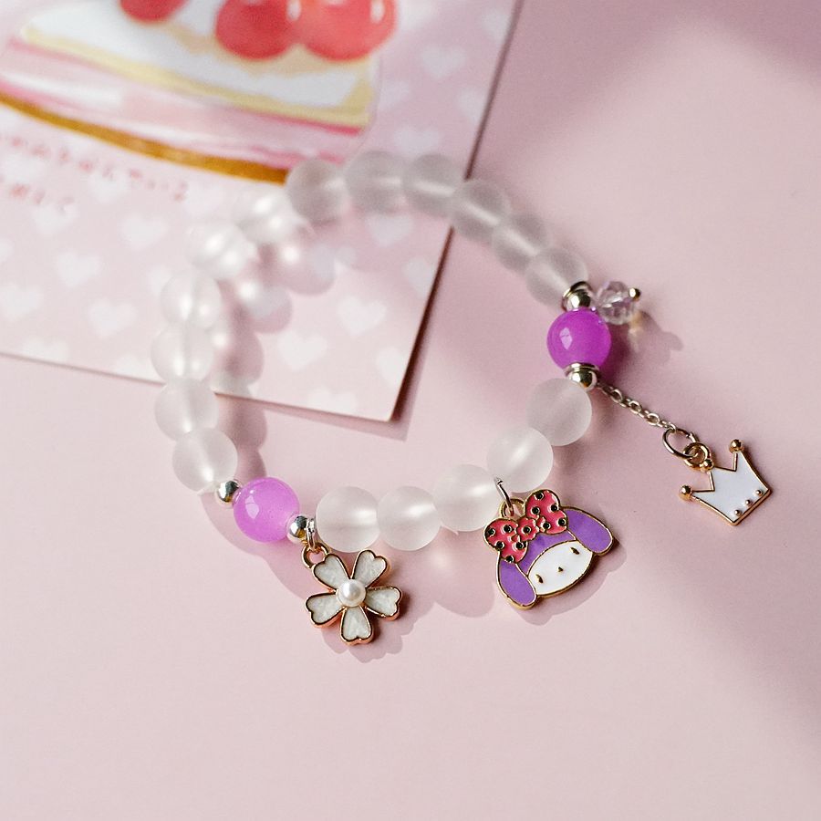6 pcs lot styles Kawaii Sanrio Anime bracelet cinnamoroll kuromi