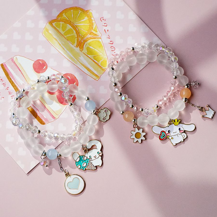 6 pcs lot styles Kawaii Sanrio Anime bracelet cinnamoroll kuromi