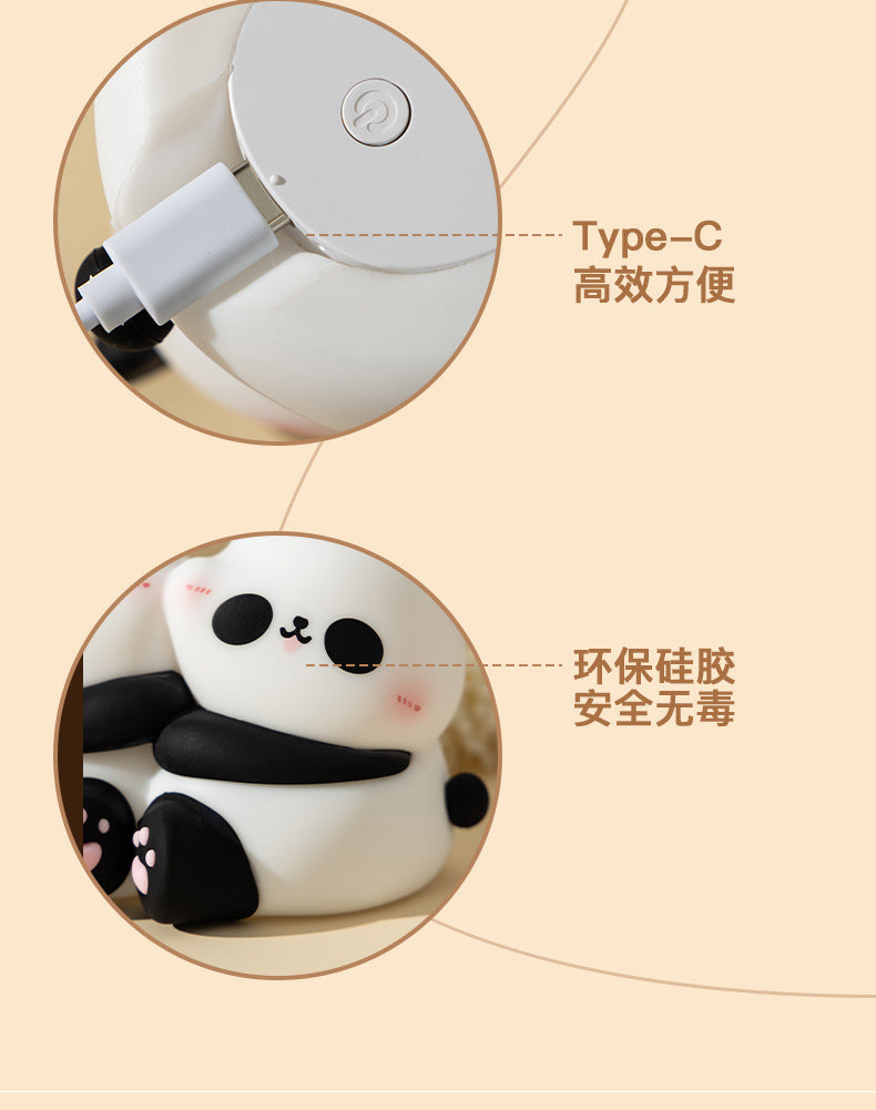 #HA1041 Panda hug bedlight led night light lamp USB chargable cute  gift girl