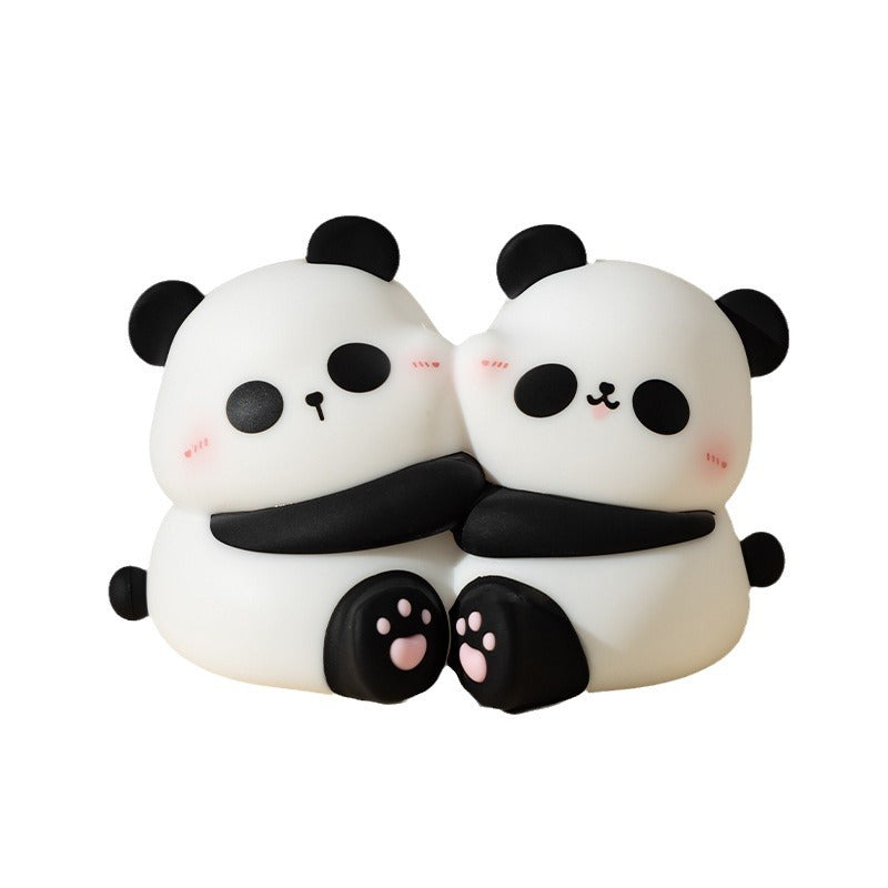 #HA1041 Panda hug bedlight led night light lamp USB chargable cute  gift girl
