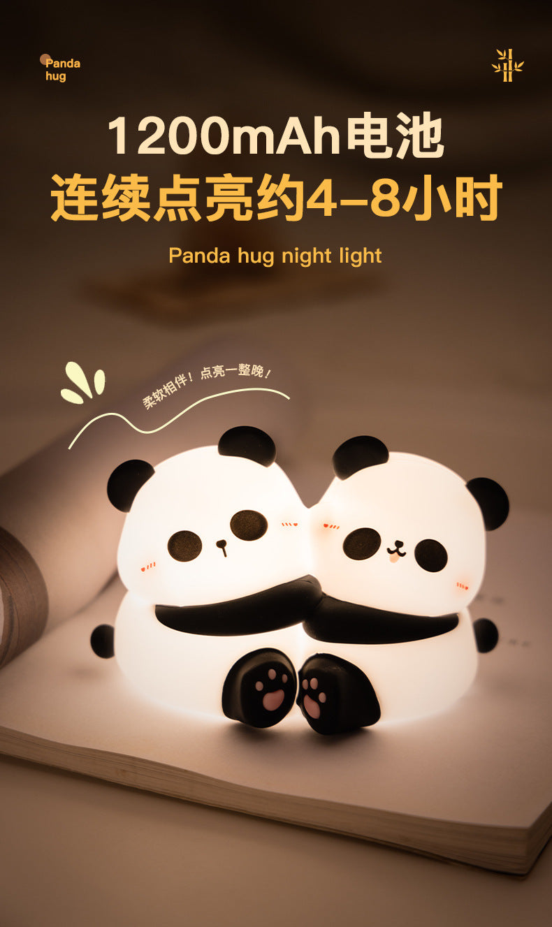 #HA1041 Panda hug bedlight led night light lamp USB chargable cute  gift girl