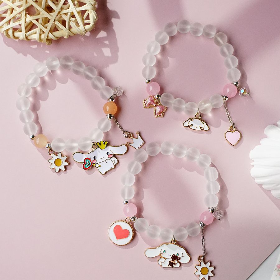 6 pcs lot styles Kawaii Sanrio Anime bracelet cinnamoroll kuromi