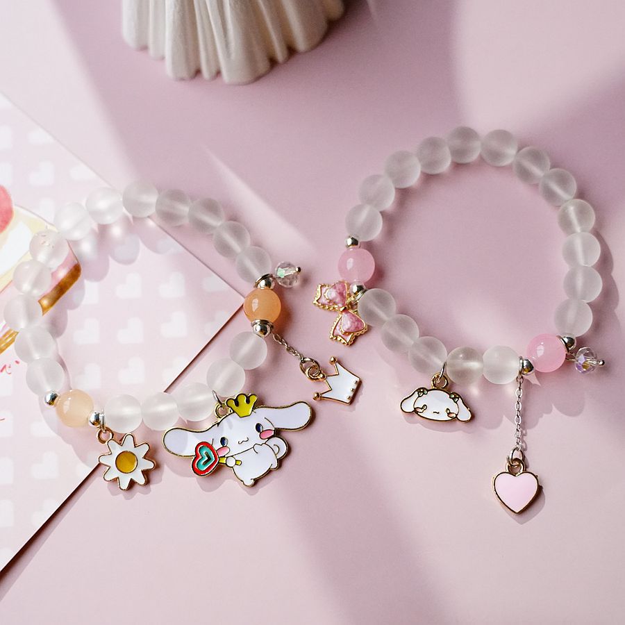 6 pcs lot styles Kawaii Sanrio Anime bracelet cinnamoroll kuromi