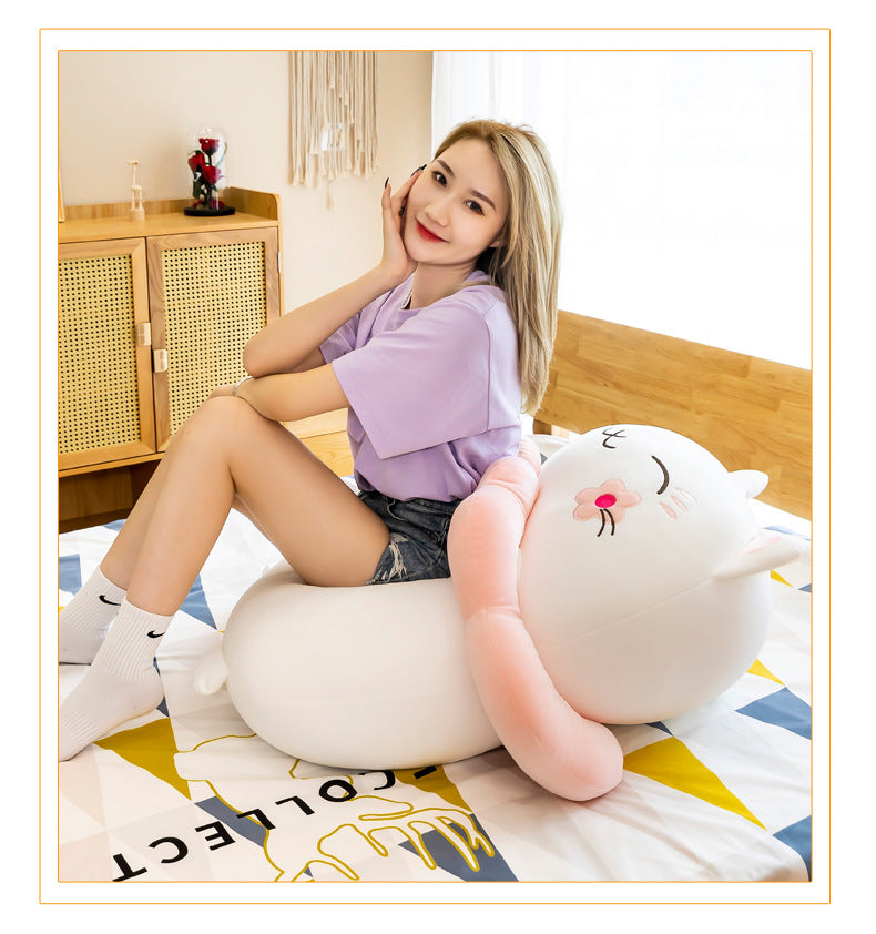 #HA1028 Sakura lucky cat cushion pillow cute fortune cat plush kids toys girl gift