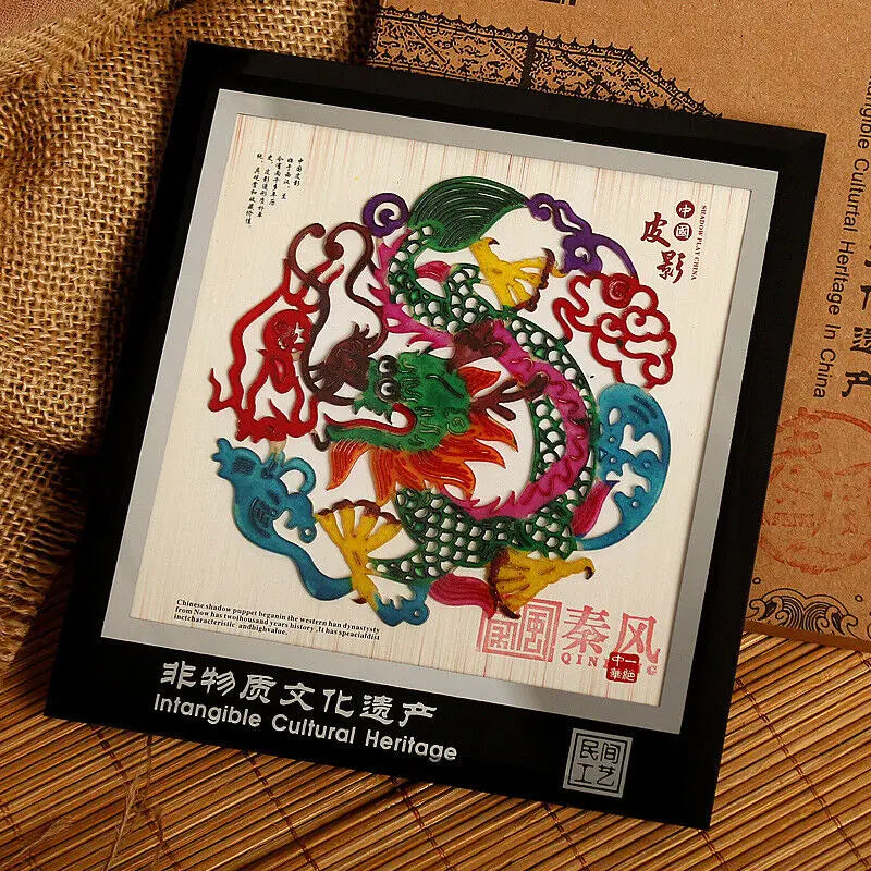 #HE1004 Chinese Shadow Paper-cut Crafts Zodiac Paper Painting Shadow Play Gifts Souvenir Ornaments Chinese crafts Home Decor