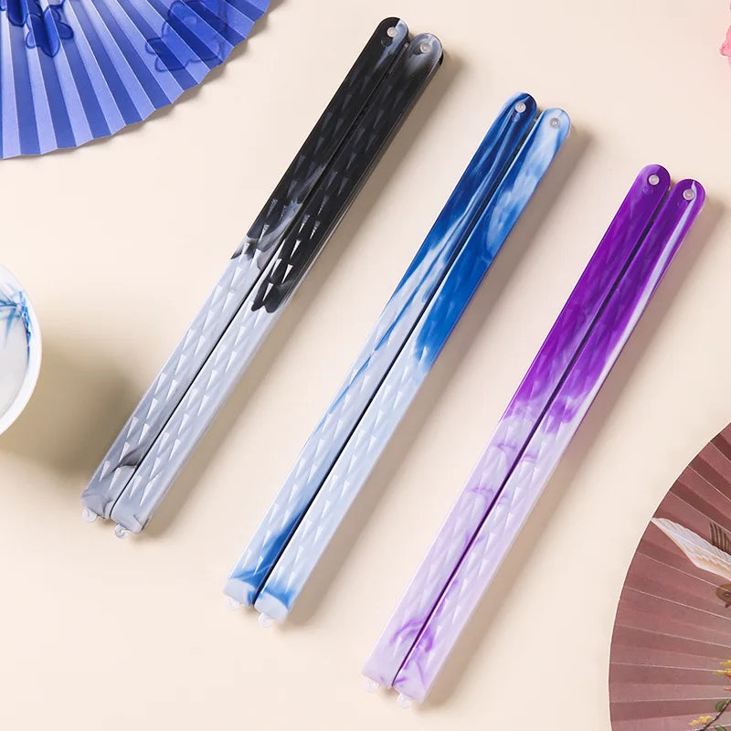 3 pc Lot Round Folding Fan Printed Paper with Magnetic Suction Ancient Chinese Craft Hanfu Clothing Accessories