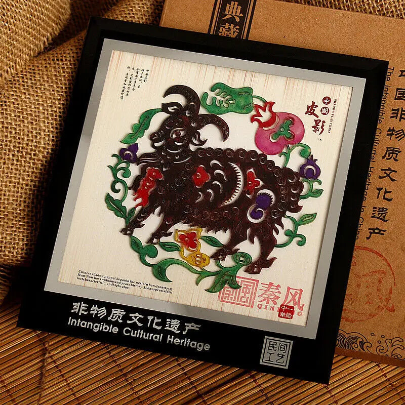 #HE1004 Chinese Shadow Paper-cut Crafts Zodiac Paper Painting Shadow Play Gifts Souvenir Ornaments Chinese crafts Home Decor