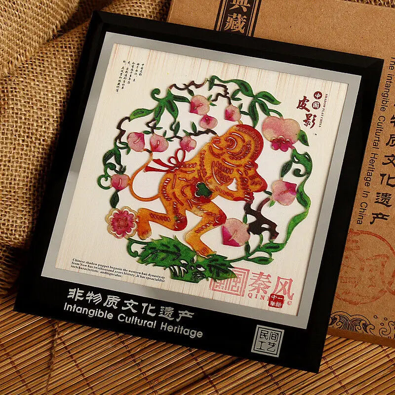 #HE1004 Chinese Shadow Paper-cut Crafts Zodiac Paper Painting Shadow Play Gifts Souvenir Ornaments Chinese crafts Home Decor