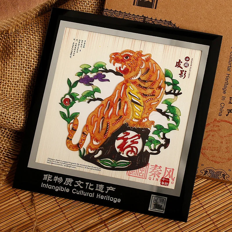 #HE1004 Chinese Shadow Paper-cut Crafts Zodiac Paper Painting Shadow Play Gifts Souvenir Ornaments Chinese crafts Home Decor