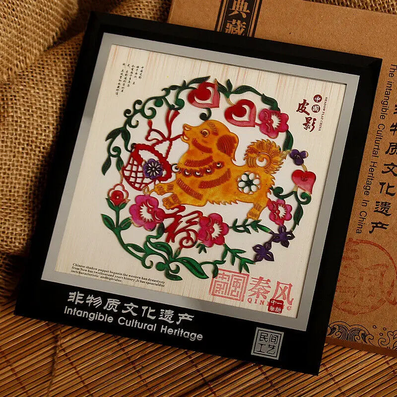 #HE1004 Chinese Shadow Paper-cut Crafts Zodiac Paper Painting Shadow Play Gifts Souvenir Ornaments Chinese crafts Home Decor