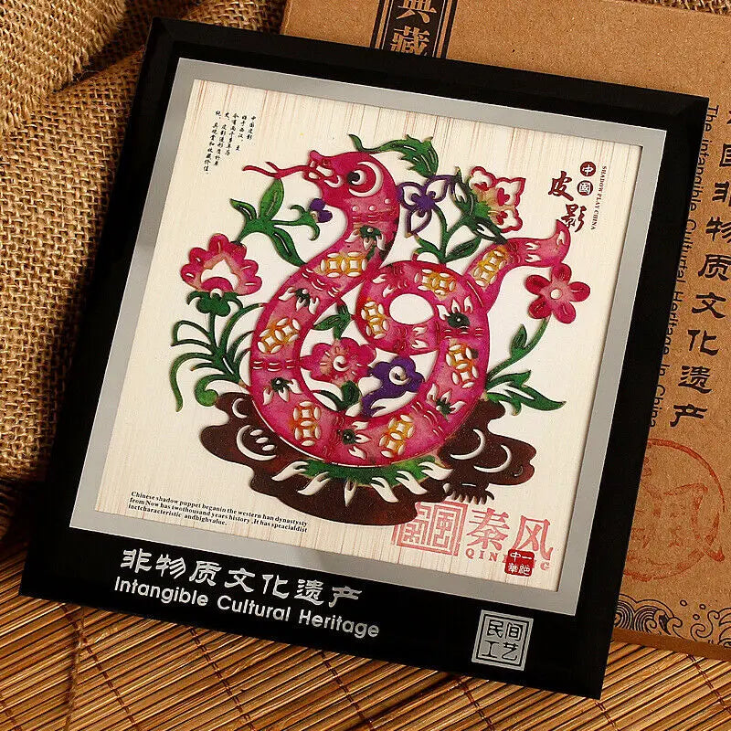 #HE1004 Chinese Shadow Paper-cut Crafts Zodiac Paper Painting Shadow Play Gifts Souvenir Ornaments Chinese crafts Home Decor