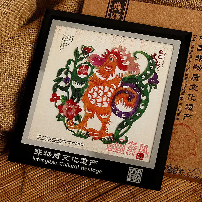 #HE1004 Chinese Shadow Paper-cut Crafts Zodiac Paper Painting Shadow Play Gifts Souvenir Ornaments Chinese crafts Home Decor
