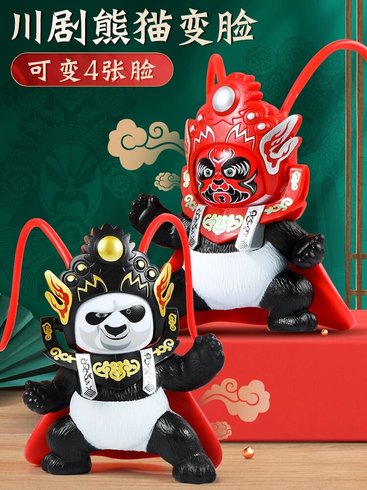 #TY1011 Sichuan opera changing  facepanda doll Sichuan facial makeup creative toys kungfu panda gift