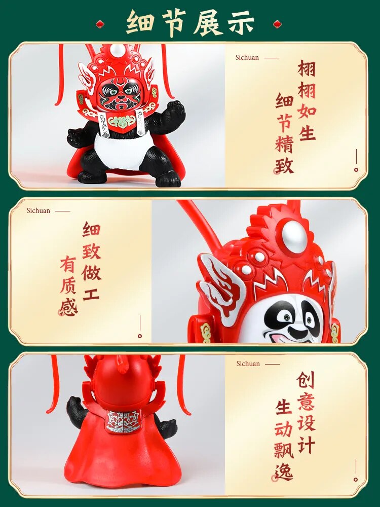 #TY1011 Sichuan opera changing  facepanda doll Sichuan facial makeup creative toys kungfu panda gift