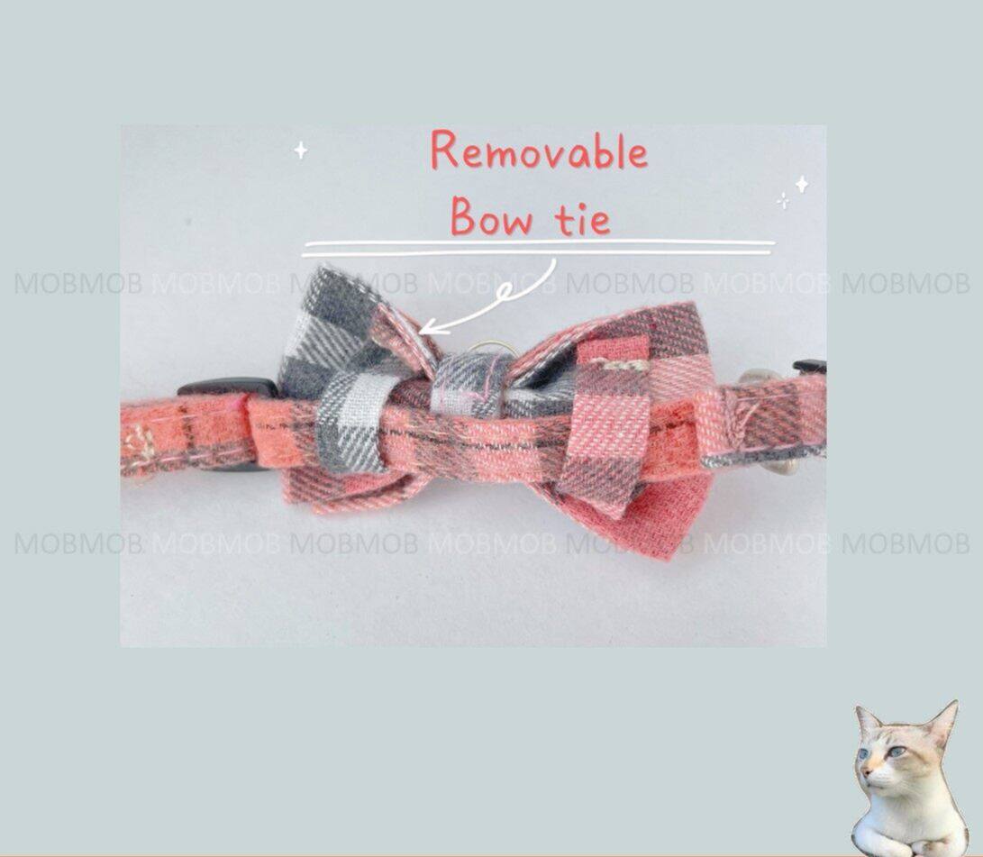 PT1007 Cat Collar With Bow Tie Adjustable Pet Supplies Pet Accessories