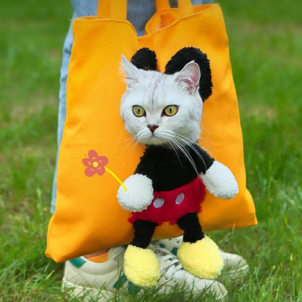 #PT1004 Cat Dog Carrier Bag One Shoulder Canvas Tote Outdoor Transport Bag