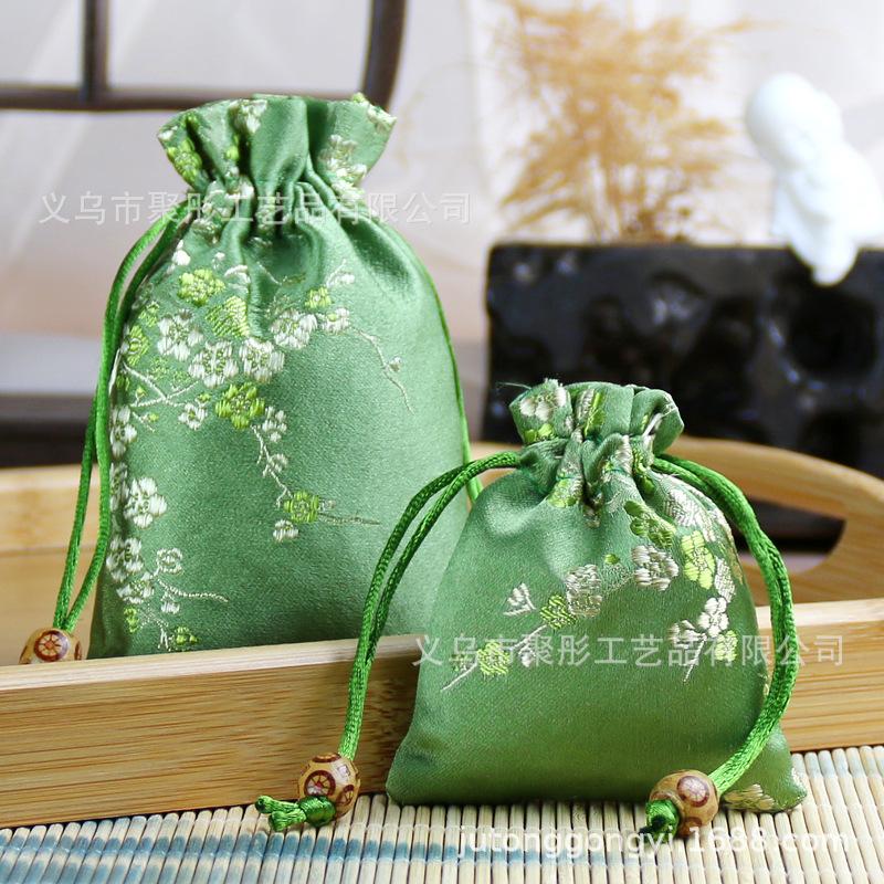 #400 10 pcs lot Embroidery gift bag jewerly bag packing back blank sachet bag
