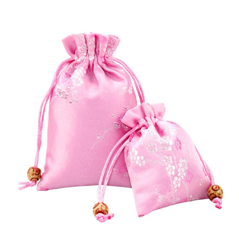 #400 10 pcs lot Embroidery gift bag jewerly bag packing back blank sachet bag