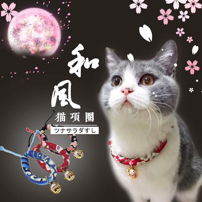 #PT1002 3 pcs lot collar necklace for cat or  dog pet supply maneki janpanese style