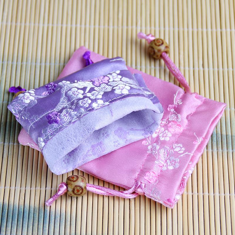 #400 10 pcs lot Embroidery gift bag jewerly bag packing back blank sachet bag