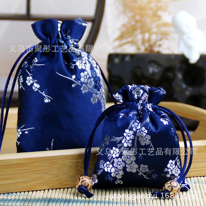 #400 10 pcs lot Embroidery gift bag jewerly bag packing back blank sachet bag