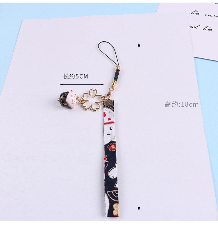 #JA1012 Japanese style lucky phone charm key chain bag hanging gift