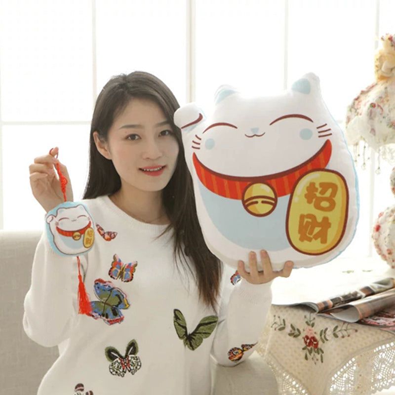 #403 traditonal fortune cat cushion waist pillow kawaii cute soft stuffed plush toys best gift baby gift for office 40 cm