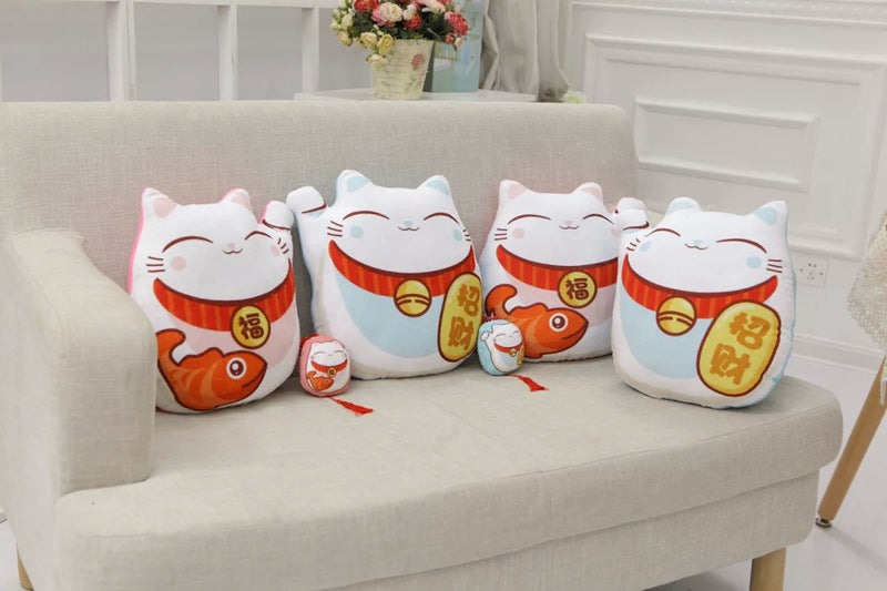 #403 traditonal fortune cat cushion waist pillow kawaii cute soft stuffed plush toys best gift baby gift for office 40 cm