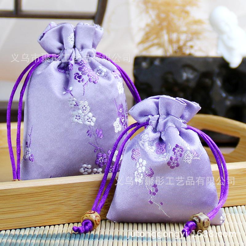 #400 10 pcs lot Embroidery gift bag jewerly bag packing back blank sachet bag
