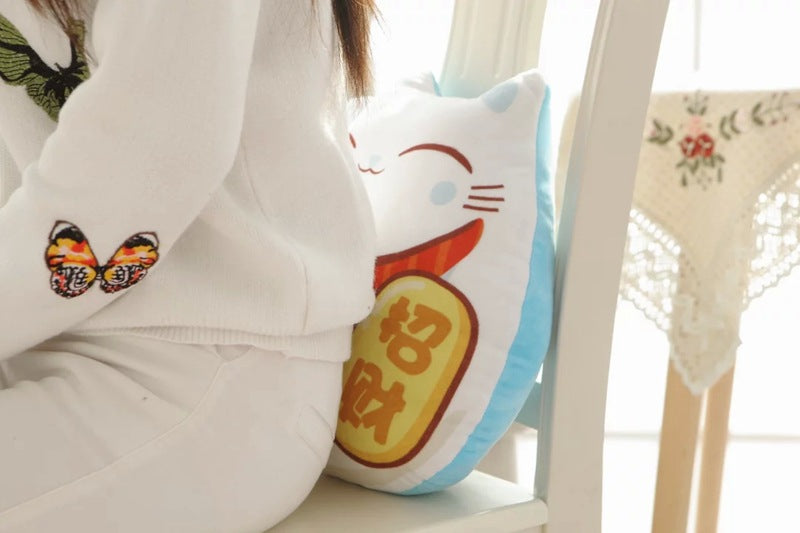 #403 traditonal fortune cat cushion waist pillow kawaii cute soft stuffed plush toys best gift baby gift for office 40 cm