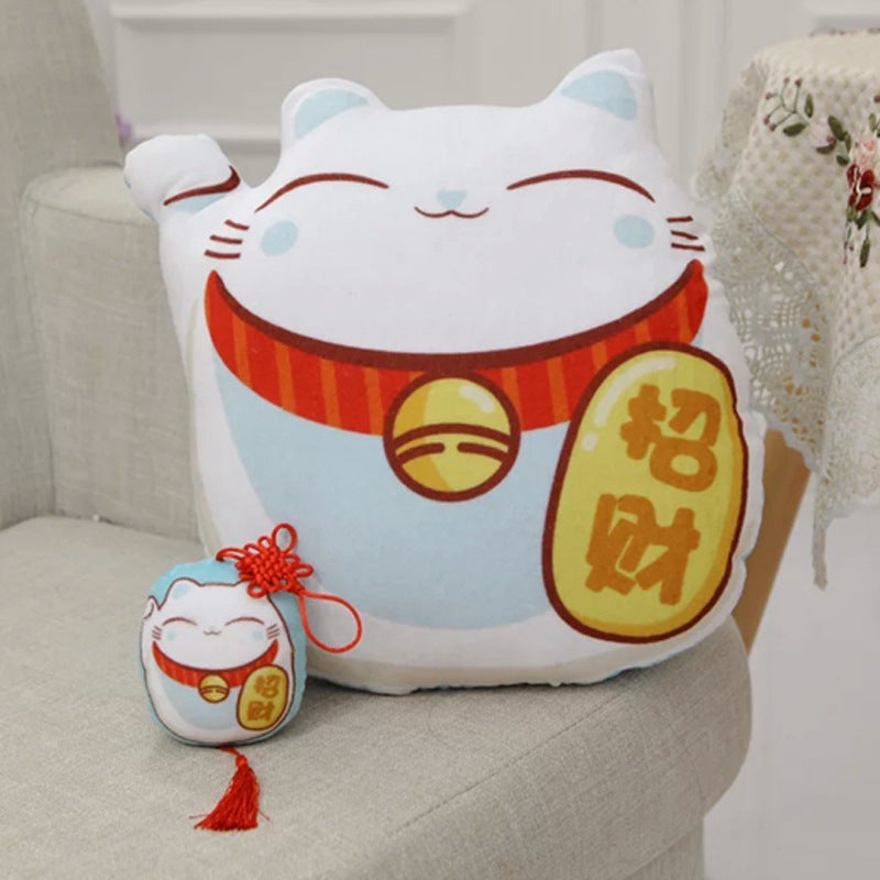 #403 traditonal fortune cat cushion waist pillow kawaii cute soft stuffed plush toys best gift baby gift for office 40 cm