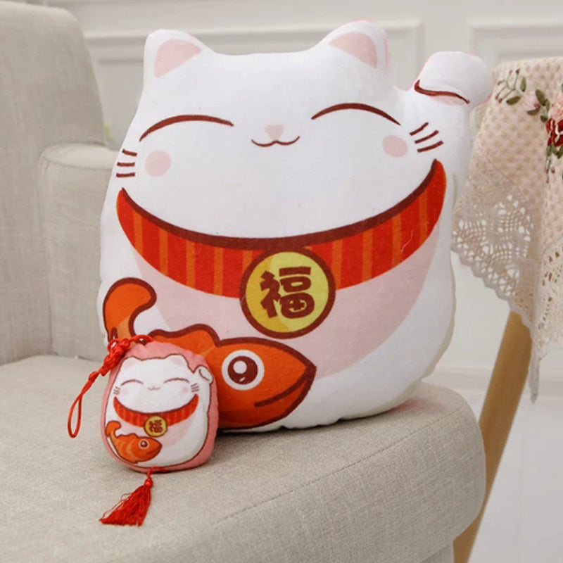 #403 traditonal fortune cat cushion waist pillow kawaii cute soft stuffed plush toys best gift baby gift for office 40 cm
