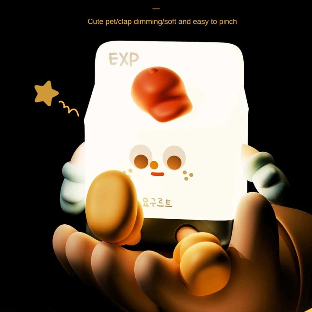 #HD1027 Cartoon Milk Box Design Kawaii Lamp Night Light Baby bed light gift