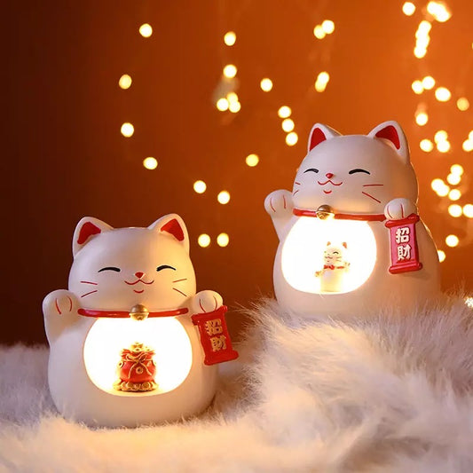 #133 fortune cat night light home deco ornanments lucky cat maneki neko best gift