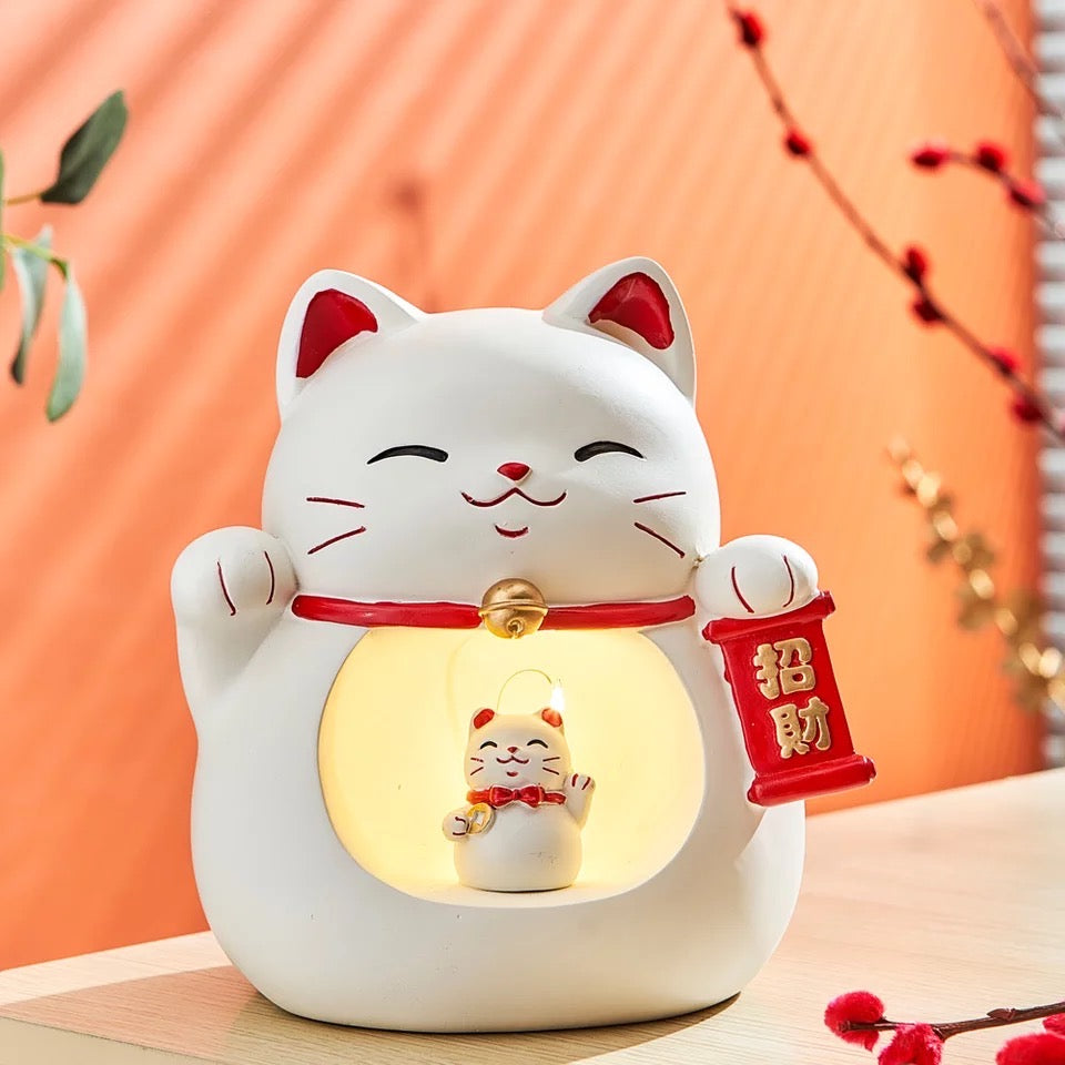 #133 fortune cat night light home deco ornanments lucky cat maneki neko best gift